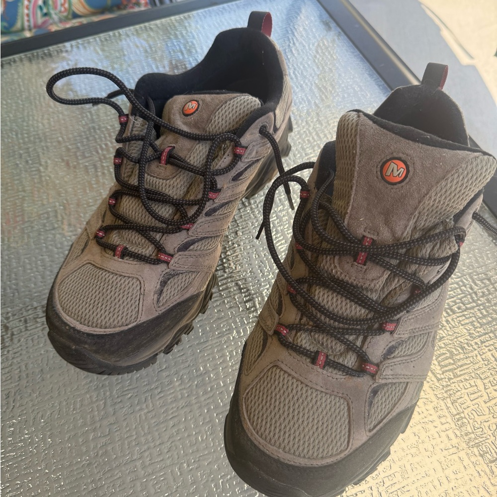 Merrell Gray Hiking Shoes - Durable Trail Sneakers